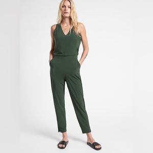 Athleta Brooklyn Jumpsuit Jade Green Size 10